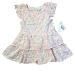 Edgehill Collections Girls 3T Pink Ruffled Floral Dress NWT